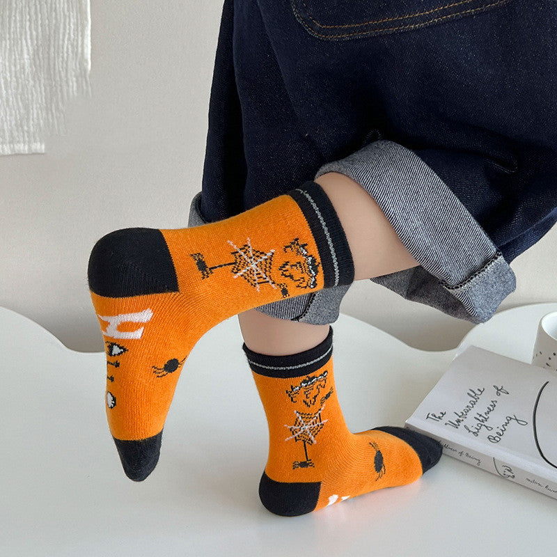 5 Paar Halloween-Grusel-Socken für die Kleinen